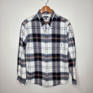 Eddie Bauer Mens Classic Fit Plaid Flannel Shirt Large Long Sleeve Button Up